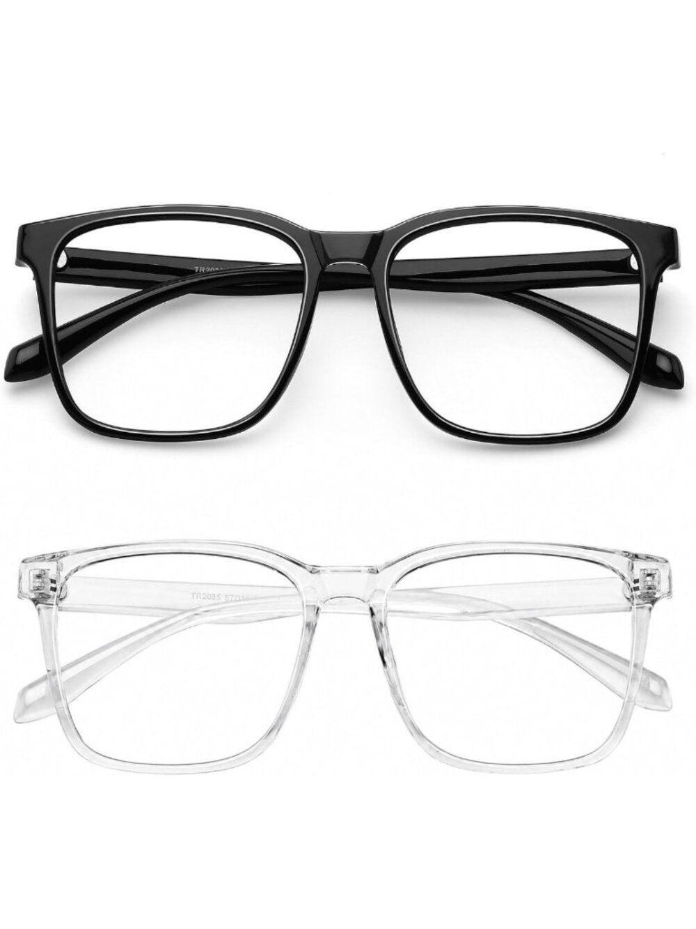 Oversized Square Blue Light Blocking Glasses - Anti-Glare Computer Eyewear